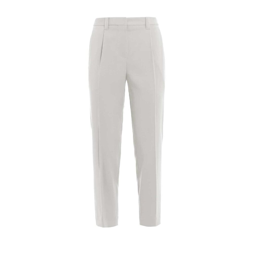 Brunello Cucinelli Wool Blend Fluid Trouser Grey IT 44 US 8 NEW NWT